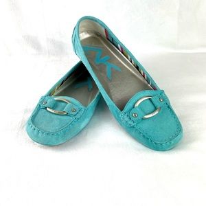 Anne Klein Sport women's suede loafer, lt turquiose, size 10, NEVER WORN